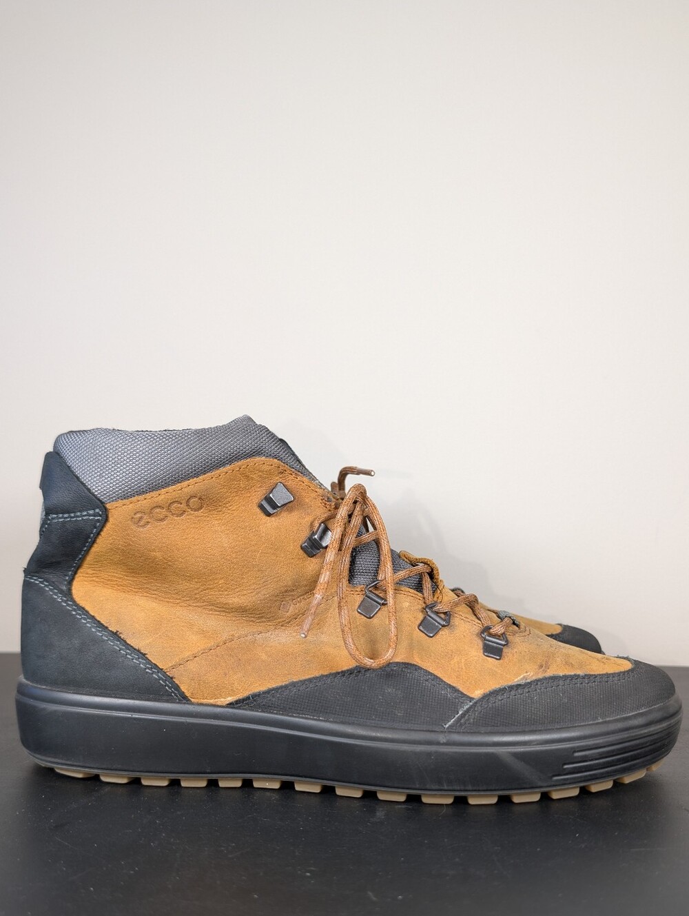 ECCO Soft 7‎ Tred Terrain High Sneaker Boots Brown Black Nubuck Mens 43 US 9
